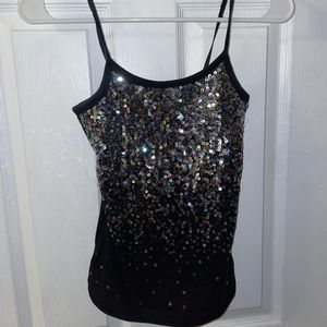 Justice Sequin Spaghetti Strap Tank Top
